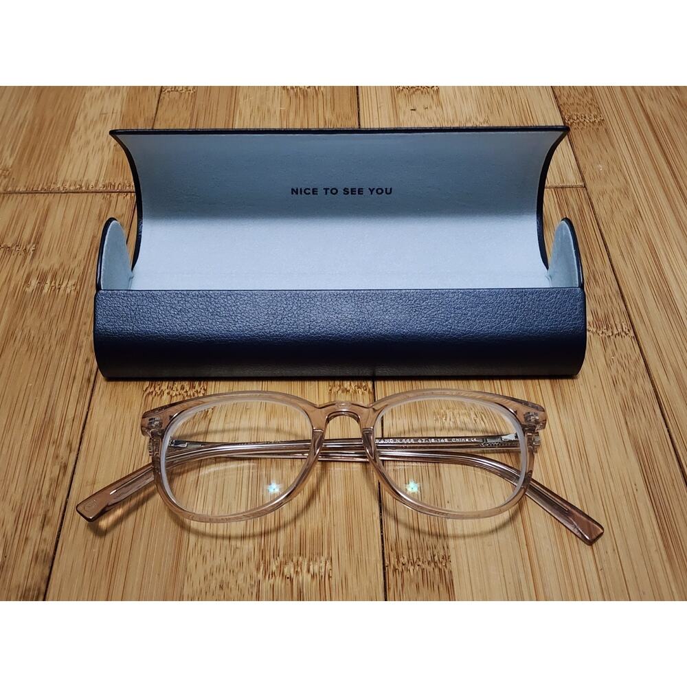 Warby Parker Durand Eyeglasses 668 50-20-145 Women’s Clear Beige Round Frames